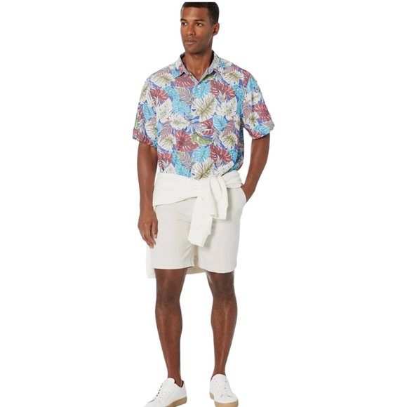 Tommy Bahama Men's Coconut Point Fronds Mosaic IslandZone Camp Shirt, Large, NWT - Picture 6 of 8